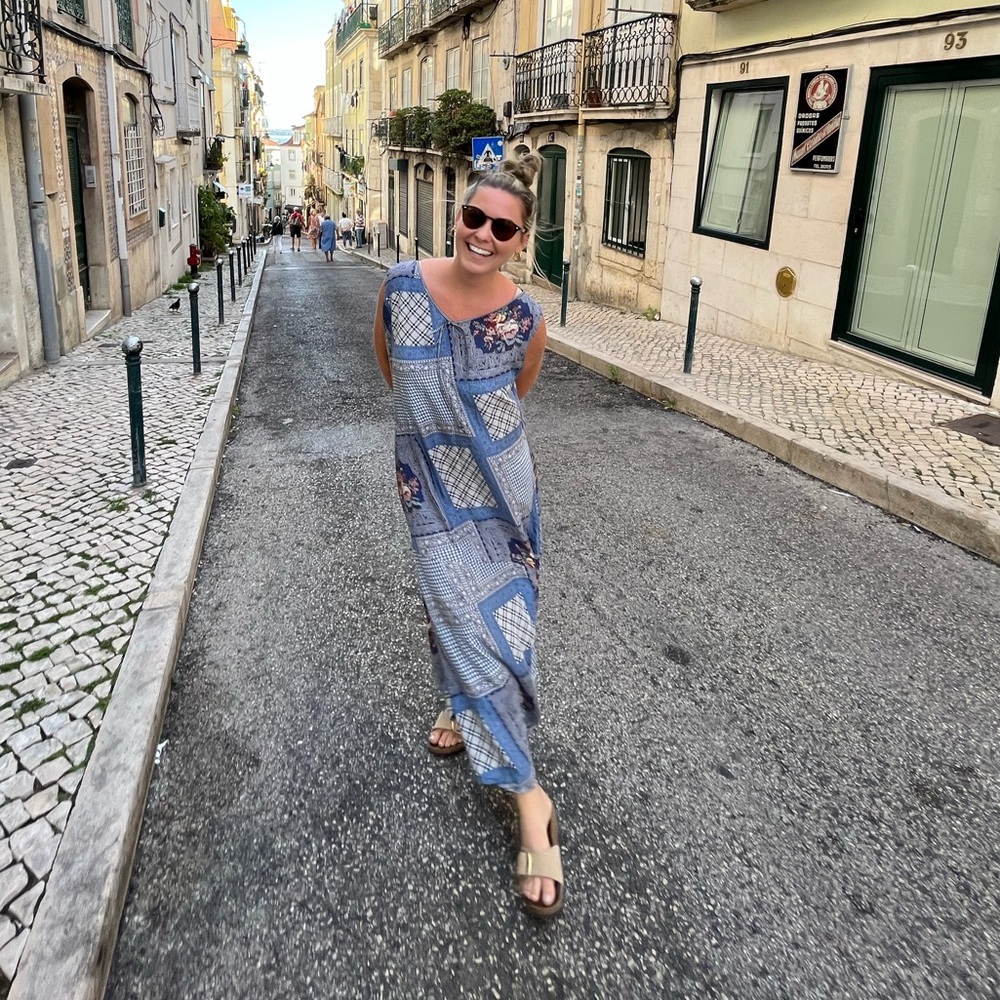 Vintage silk maxi dress